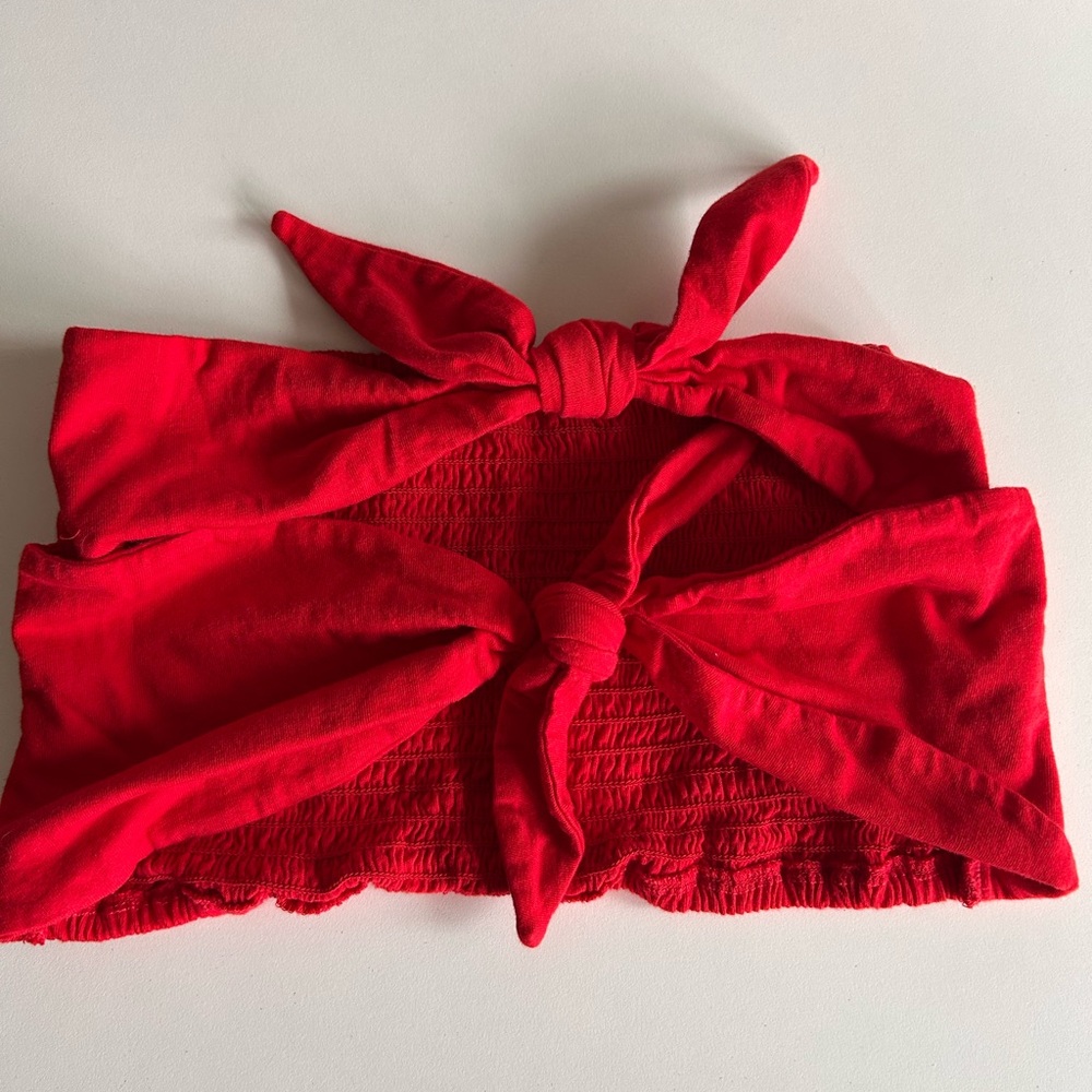 Wilfred Vibrant Red Bandeau Top